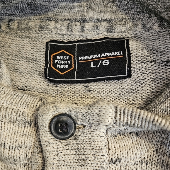 WEST49 Mens Sweatshirt Hoodie Pullover Logo 100% Cotton - Picture 3 of 4